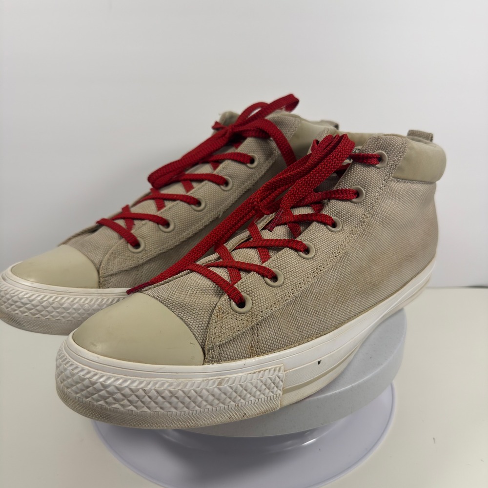 Converse Men High Top Sneakers Canvas Classic Lace Up Casual Beige 13 - Picture 3 of 15